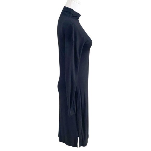 CLUB MONACO BLACK HIGH NECK LONG SLEEVES BODYCON DRESS - 0 - Picture 2 of 10